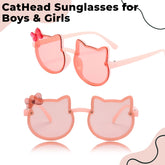 Kids Sunglasses Stylish and Compact Kids Eyewear for Summer (Pink)